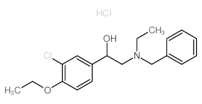 Benzenemethanol, 3-chloro-4-ethoxy-.alpha.-[[ethyl (phenylmethyl)amino]methyl]-, hydrochloride结构式