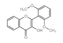 4H-1-Benzopyran-4-one, 2-(2,6-dimethoxyphenyl)-3-hydroxy-结构式
