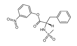N-Mesyl-L-phenylalanin-m-nitrophenylester结构式