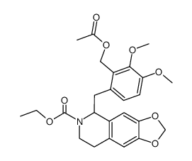 5-(2-acetoxymethyl-3,4-dimethoxy-benzyl)-7,8-dihydro-5H-[1,3]dioxolo[4,5-g]isoquinoline-6-carboxylic acid ethyl ester结构式