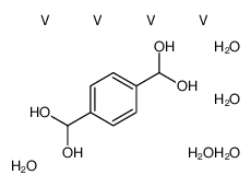 [4-(dihydroxymethyl)phenyl]methanediol,vanadium,pentahydrate Structure