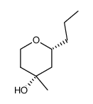 2H-Pyran-4-ol, tetrahydro-4-methyl-2-propyl-, (2R,4R)- (9CI)结构式