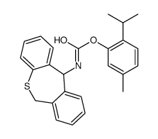 (5-methyl-2-propan-2-ylphenyl) N-(6,11-dihydrobenzo[c][1]benzothiepin-11-yl)carbamate结构式