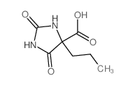 2,5-dioxo-4-propyl-imidazolidine-4-carboxylic acid structure