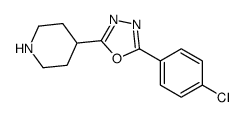 2-(4-氯苯基)-5-(哌啶-4-基)-1,3,4-噁二唑结构式