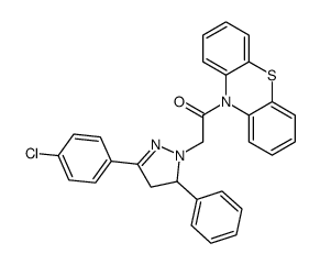 2-[5-(4-chlorophenyl)-3-phenyl-3,4-dihydropyrazol-2-yl]-1-phenothiazin-10-ylethanone Structure