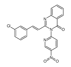 2-[(E)-2-(3-chlorophenyl)ethenyl]-3-(5-nitropyridin-2-yl)quinazolin-4-one结构式