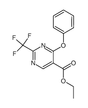 5-PYRIMIDINECARBOXYLIC ACID, 4-PHENOXY-2-(TRIFLUOROMETHYL)-, ETHYL ESTER Structure