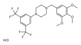 1-[3,5-bis(trifluoromethyl)phenyl]-4-[(3,4,5-trimethoxyphenyl)methyl]piperazine,hydrochloride Structure