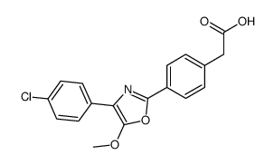2-[4-[4-(4-chlorophenyl)-5-methoxy-1,3-oxazol-2-yl]phenyl]acetic acid结构式