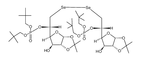 6,6'-diselenobis[6-deoxy-5-O-(O,O-dineopentylphosphinyl)-1,2-O-isopropylidene-α-D-gluco-furanose] Structure