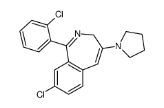 8-chloro-1-(2-chlorophenyl)-4-pyrrolidin-1-yl-3H-2-benzazepine结构式