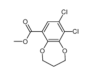 methyl 8,9-dichloro-3,4-dihydro-2H-benzo[b][1,4]dioxepine-6-carboxylate结构式