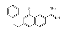 8-bromo-6-(2-phenylethyl)naphthalene-2-carboximidamide Structure