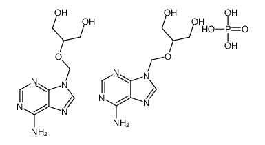 2-[(6-aminopurin-9-yl)methoxy]propane-1,3-diol,phosphoric acid Structure