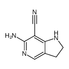 1H-Pyrrolo[3,2-c]pyridine-7-carbonitrile,6-amino-2,3-dihydro- structure