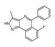 6-fluoro-3-methyl-5-phenyl-2H-pyrazolo[4,3-c]isoquinoline结构式