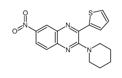 6-nitro-2-piperidin-1-yl-3-thiophen-2-ylquinoxaline Structure