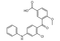 3-(4-anilino-2-chlorobenzoyl)-4-methoxybenzoic acid Structure