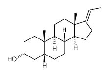 (E)-5β-pregn-17(20)-en-3α-ol结构式