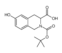 2-(叔丁氧基羰基)-1,2,3,4-四氢-6-羟基异喹啉-3-羧酸结构式