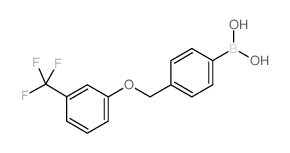 4-(3'-(三氟甲基)苯氧基甲基)苯基硼酸结构式