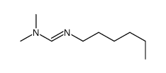 N'-hexyl-N,N-dimethylmethanimidamide Structure