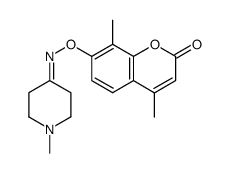 1-methylpiperidin-4-one O-(4,8-dimethylcoumarin-7-yl)oxime Structure