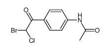 acetic acid-[4-(bromo-chloro-acetyl)-anilide] Structure