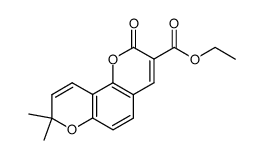 ethyl 8,8-dimethyl-2-oxo-2H,8H-pyrano[2,3-f]chromene-3-carboxylate结构式