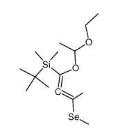 tert-butyl(1-(1-ethoxyethoxy)-3-(methylselanyl)buta-1,2-dien-1-yl)dimethylsilane结构式