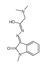 2-(dimethylamino)-N-[(E)-(1-methyl-2-oxoindol-3-ylidene)amino]acetamide结构式