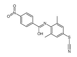 [3,5-dimethyl-4-[(4-nitrobenzoyl)amino]phenyl] thiocyanate结构式