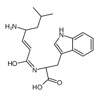 (2R)-2-[[(4R)-4-amino-6-methylhept-2-enoyl]amino]-3-(1H-indol-3-yl)propanoic acid结构式