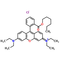 Rhodamine B hexyl ester perchlorate Structure