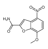 7-methoxy-4-nitro-1-benzofuran-2-carboxamide结构式