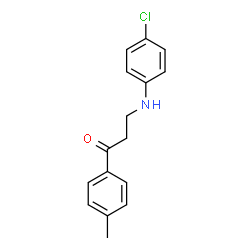 3-(4-chloroanilino)-1-(4-methylphenyl)-1-propanone结构式