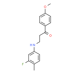 3-(3-fluoro-4-methylanilino)-1-(4-methoxyphenyl)-1-propanone Structure