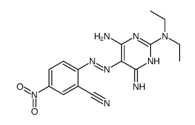 2-[[4,6-diamino-2-(diethylamino)pyrimidin-5-yl]diazenyl]-5-nitrobenzonitrile结构式