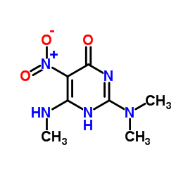 2-(Dimethylamino)-6-(methylamino)-5-nitro-4(1H)-pyrimidinone结构式