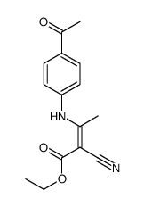 ethyl 3-(4-acetylanilino)-2-cyanobut-2-enoate结构式