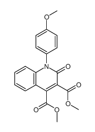 dimethyl 1-(4-methoxyphenyl)-2-oxo-1,2-dihydroquinoline-3,4-dicarboxylate结构式