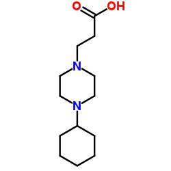3-(4-CYCLOHEXYL-PIPERAZIN-1-YL)-PROPIONIC ACID结构式
