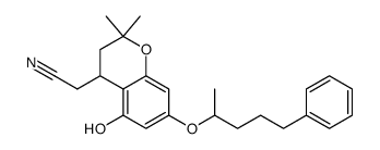 dl-5-Hydroxy-4-cyanomethyl-2,2-dimethyl-7-(5-phenyl-2-pentyloxy)-3,4-dihydro-2H-benzopyran Structure