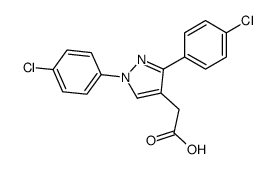 2-[1,3-bis(4-chlorophenyl)pyrazol-4-yl]acetic acid Structure