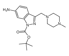 6-AMINO-3-(4-METHYL-PIPERAZIN-1-YLMETHYL)-INDAZOLE-1-CARBOXYLIC ACID TERT-BUTYL ESTER structure