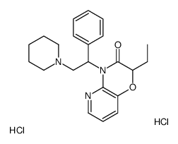 2-ethyl-4-(1-phenyl-2-piperidin-1-ylethyl)pyrido[3,2-b][1,4]oxazin-3-one,dihydrochloride Structure