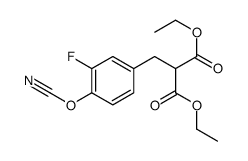 diethyl 2-[(4-cyanato-3-fluorophenyl)methyl]propanedioate结构式