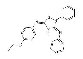 5-(4-ethoxyphenyl)-imino-3-phenylimino-2-phenyl-1,2,4-thiadiazolidine Structure