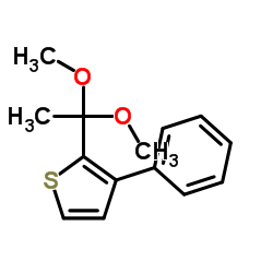 2-(1,1-Dimethoxyethyl)-3-phenylthiophene Structure